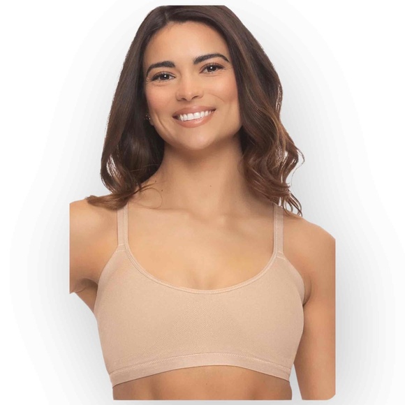 NWT Felina Wireless Seamless Side‐Smoothing Bra 2‑Pack – Large – Nude & Nude - Picture 2 of 8